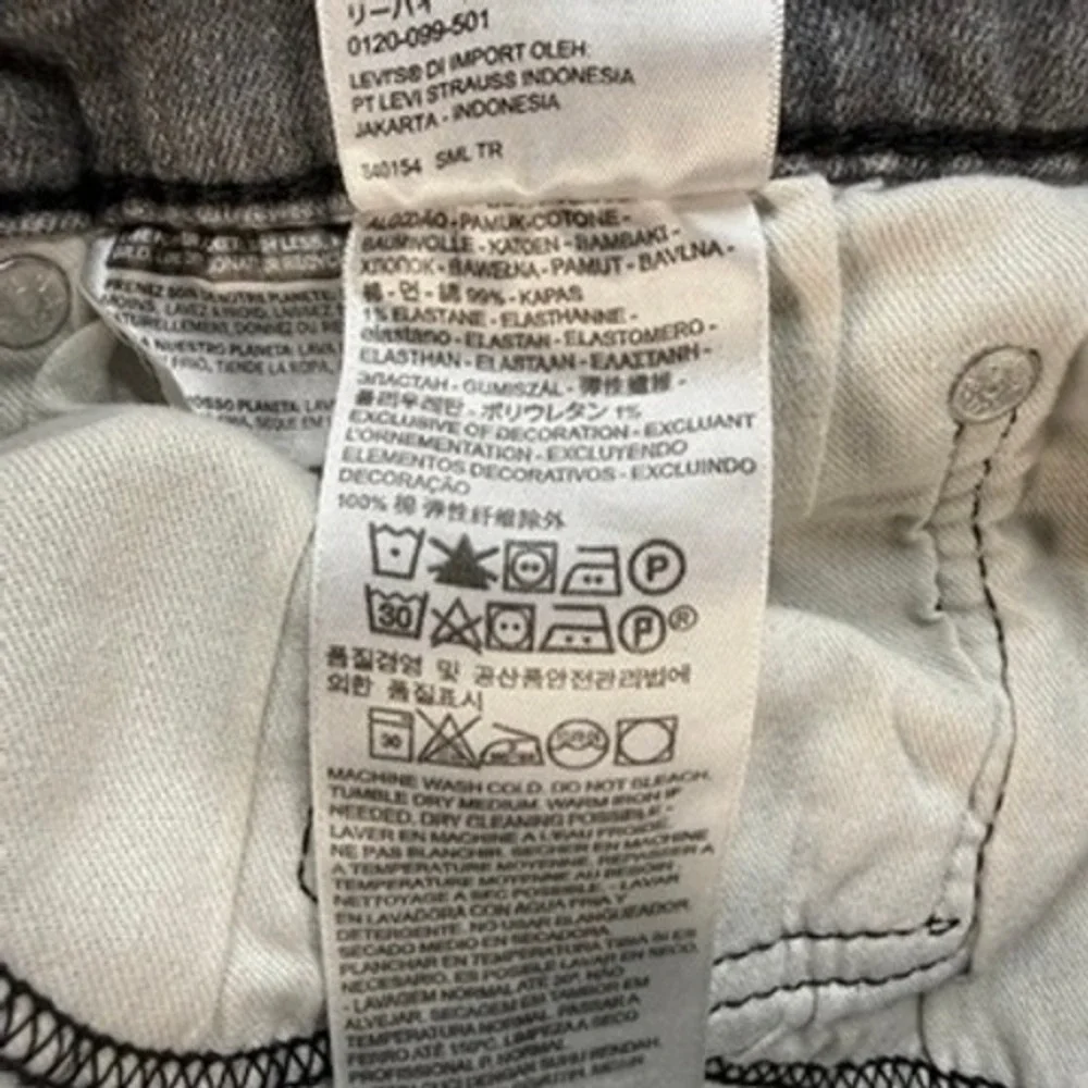 Levis 514 Denim Jeans Straight Fit 36x29 (FIT 33x27) Gray Stretch Casual Classic